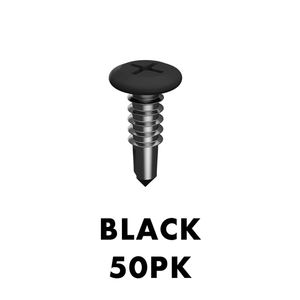 PP Screws Black 50 Pack